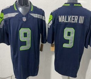 Seattle Seahawks #9 Kenneth Walker III Limited Navy FUSE Vapor Jerseys