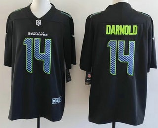 Seattle Seahawks #14 Sam Darnold Limited Black Fashion Vapor Jersey