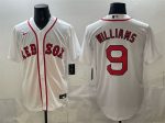 Boston Red Sox #9 Ted Williams White Cool Base Stitched Jersey