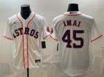 Houston Astros #45 Tatsuya Imai White Cool Base Stitched Jersey