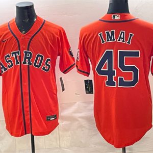 Houston Astros #45 Tatsuya Imai Orange Cool Base Stitched Jersey