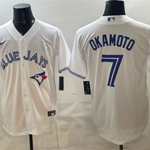 Toronto Blue Jays #7 Kazuma Okamoto White 2025 Cool Base Stitched Jersey