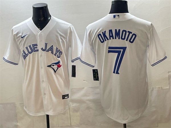 Toronto Blue Jays #7 Kazuma Okamoto White 2025 Cool Base Stitched Jersey