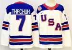 USA #7 Brady Tkachuk White 2025-2026 Stitched Jersey