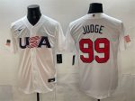 USA #99 Aaron Judge White World Classic Stitched Jersey