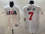 USA #7 Bobby Witt Jr. White World Classic Stitched Jersey