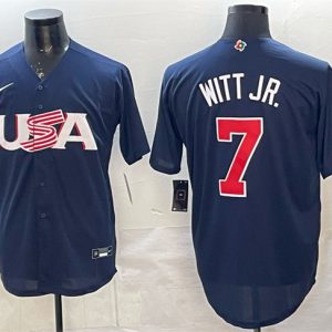 USA #7 Bobby Witt Jr. Navy World Classic Stitched Jersey