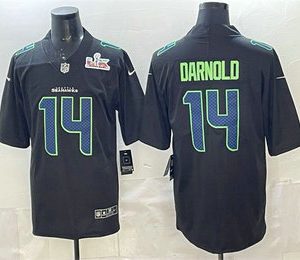 Seattle Seahawks #14 Sam Darnold Limited Black Super Bowl LX Fashion Vapor Jersey