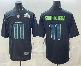 Seattle Seahawks #11 Jaxon Smith-Njigba Limited Black Super Bowl LX Fashion Vapor Jersey