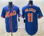 New York Mets #11 Jorge Polanco Blue Cool Base Stitched Jersey