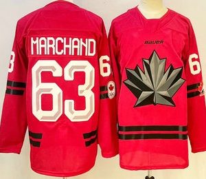 Canada #63 Brad Marchand Red 2026 Olympics Authentic Jersey