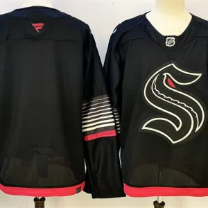 Seattle Kraken Blank Black Alternate Stitched Jersey