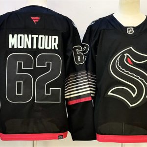 Seattle Kraken #62 Brandon Montour Black 2026 Alternate Stitched Jersey