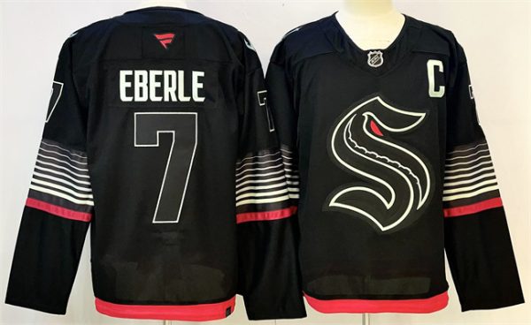 Seattle Kraken #7 Jordan Eberle Black 2026 Alternate Stitched Jersey