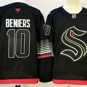 Seattle Kraken #10 Matty Beniers Black 2026 Alternate Stitched Jersey