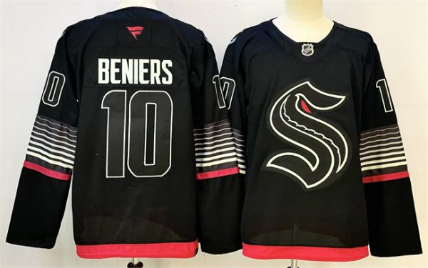 Seattle Kraken #10 Matty Beniers Black 2026 Alternate Stitched Jersey