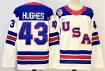 USA #43 Quinn Hughes White 2025-2026 Stitched Jersey