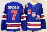 Big Size USA #7 Brady Tkachuk Royal 2025-2026 Stitched Jersey