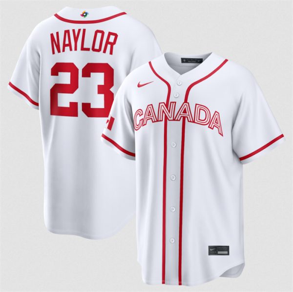 Canada #23 Bo Naylor White 2026 World Classic Home Stadium Stitched Jersey