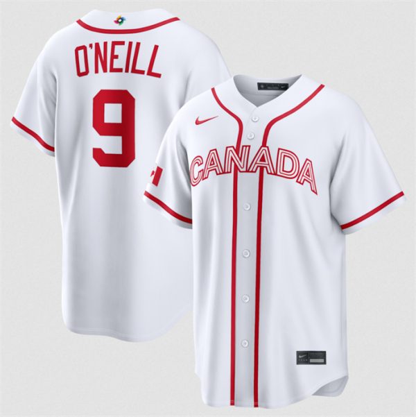 Canada #9 Tyler O'Neill White 2026 World Classic Home Stadium Stitched Jersey