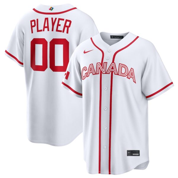 Canada Custom White 2026 World Classic Home Stadium Stitched Jersey