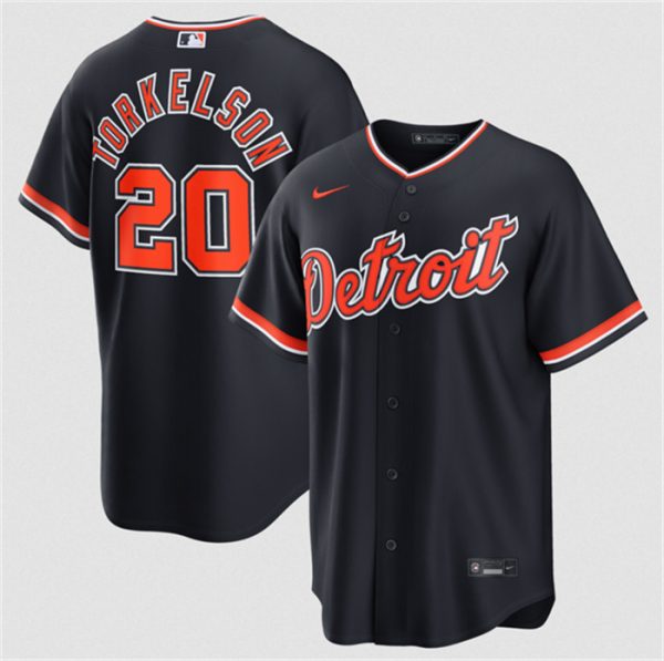 Detroit Tigers #20 Spencer Torkelson Navy Alternate Stitched Jersey