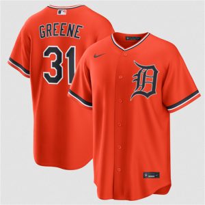 Detroit Tigers #31 Riley Greene Orange Alternate Stitched Jersey