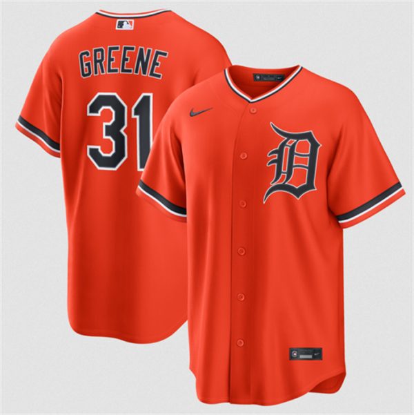 Detroit Tigers #31 Riley Greene Orange Alternate Stitched Jersey