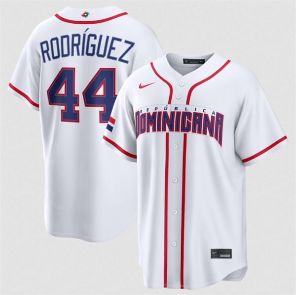Dominican Republic #44 Julio Rodr¨ªguez White 2026 World Classic Home Stadium Stitched Jersey