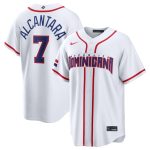 Dominican Republic #7 Sandy Alcantara White 2026 World Classic Home Stadium Stitched Jersey