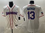 Dominican Republic #13 Manny Machado White 2026 World Classic Home Stadium Stitched Jersey
