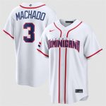 Dominican Republic #3 Manny Machado White 2026 World Classic Home Stadium Stitched Jersey