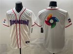 Dominican Republic Team Big Logo White 2026 World Classic Home Stadium Stitched Jersey