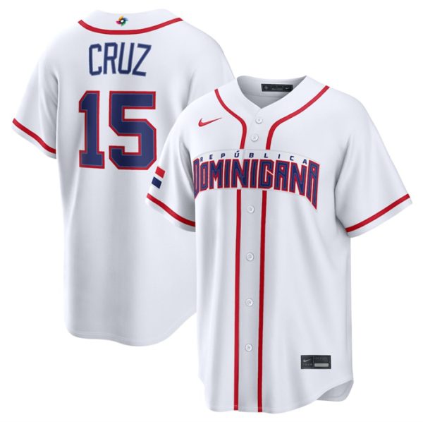 Dominican Republic #15 Oneil Cruz White 2026 World Classic Home Stadium Stitched Jersey