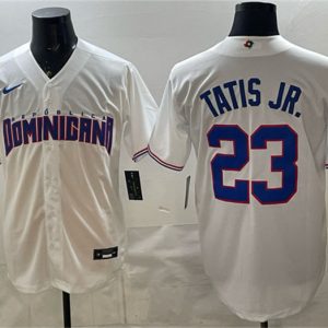 Dominican Republic #23 Fernando Tatis Jr. White World Classic Stitched Jersey