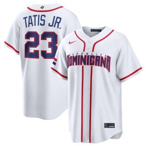 Dominican Republic #23 Fernando Tatis Jr. White 2026 World Classic Home Stadium Stitched Jersey