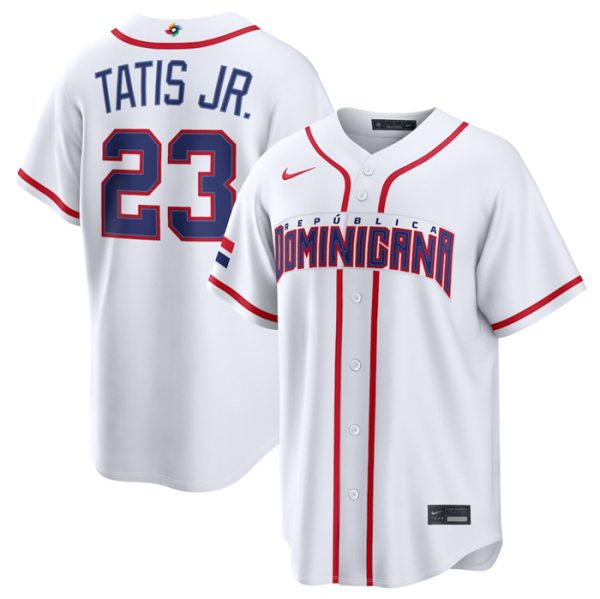 Dominican Republic #23 Fernando Tatis Jr. White 2026 World Classic Home Stadium Stitched Jersey