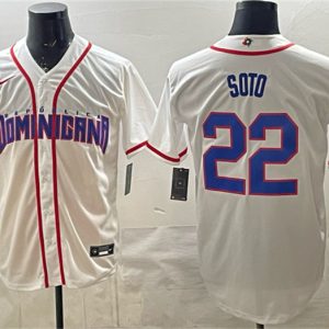 Dominican Republic #22 Juan Soto White 2026 World Classic Home Stadium Stitched Jersey