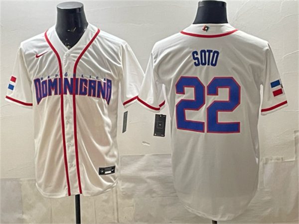 Dominican Republic #22 Juan Soto White 2026 World Classic Home Stadium Stitched Jersey