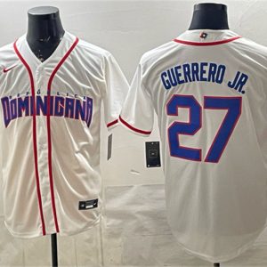 Dominican Republic #27 Vladimir Guerrero Jr. White 2026 World Classic Home Stadium Stitched Jersey