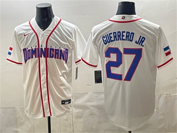 Dominican Republic #27 Vladimir Guerrero Jr. White 2026 World Classic Home Stadium Stitched Jersey