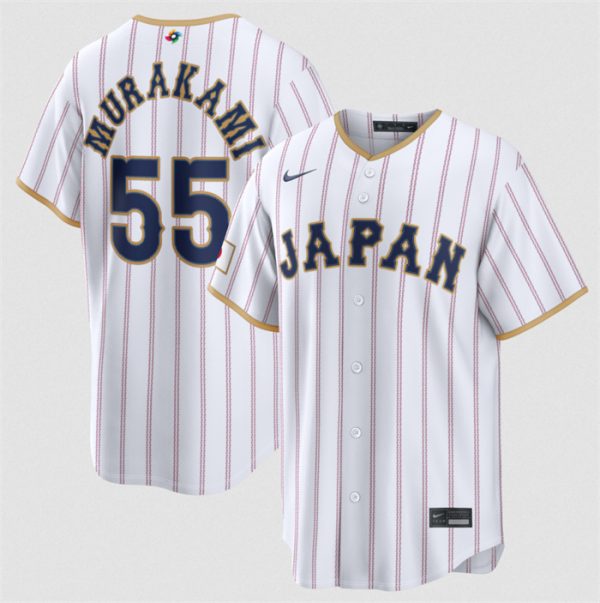 Japan #55 Munetaka Murakami White 2026 World Classic Home Stadium Stitched Jersey