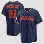 Japan #16 Shohei Ohtani Navy 2026 World Classic Road Stadium Stitched Jersey