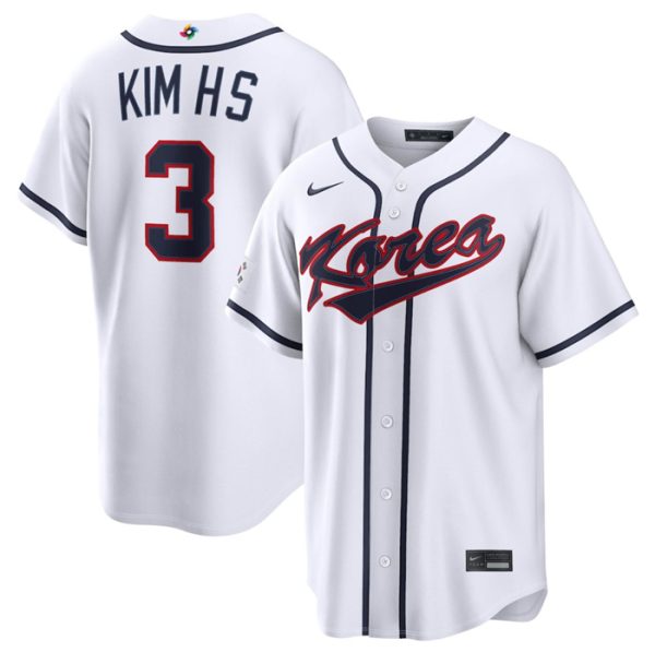 Korea #3 Hyeseong Kim White 2026 World Classic Home Stadium Stitched Jersey