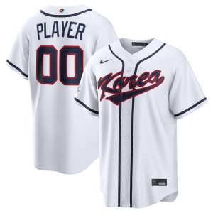 Korea Custom White 2026 World Classic Home Stadium Stitched Jersey
