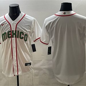 Mexico Blank White 2026 World Classic Home Stadium Stitched Jersey