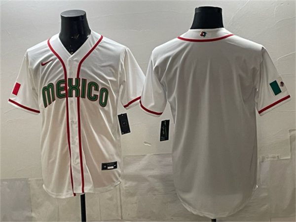 Mexico Blank White 2026 World Classic Home Stadium Stitched Jersey
