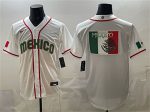 Mexico Team Big Logo White 2026 World Classic Home Stadium Stitched Jersey
