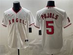 Los Angeles Angels #5 Albert Pujols White Stitched Jersey