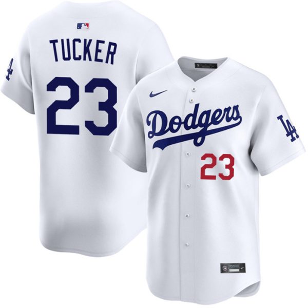 Los Angeles Dodgers #23 Kyle Tucker White 2026 Home Limited Stitched Jersey